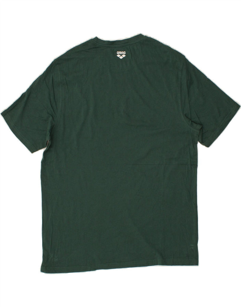 ARENA Mens Graphic T-Shirt Top XL Green Cotton Vintage Arena and Second-Hand Arena from Messina Hembry 