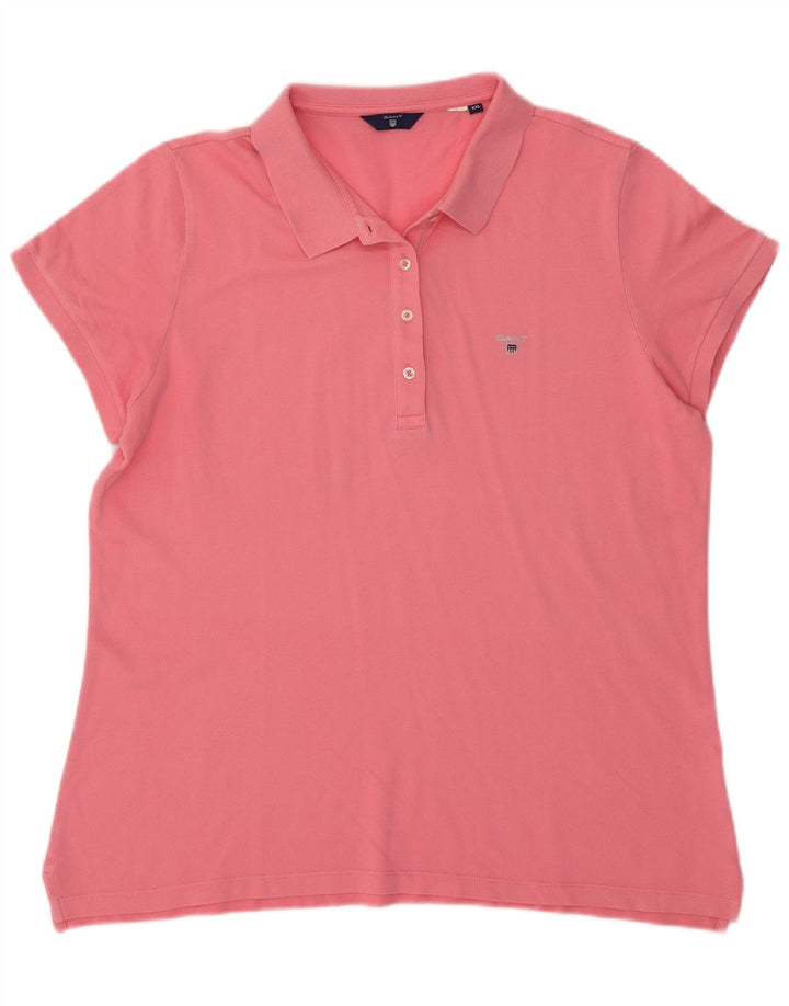 Gant Womens Polo Shirt UK 20 2XL Pink
