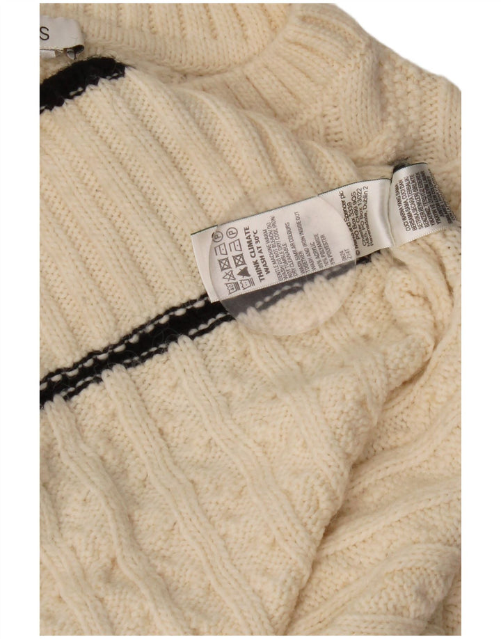 Marks & Spencer Womens Oversized Crew Neck Jumper Sweater UK 18 XL White