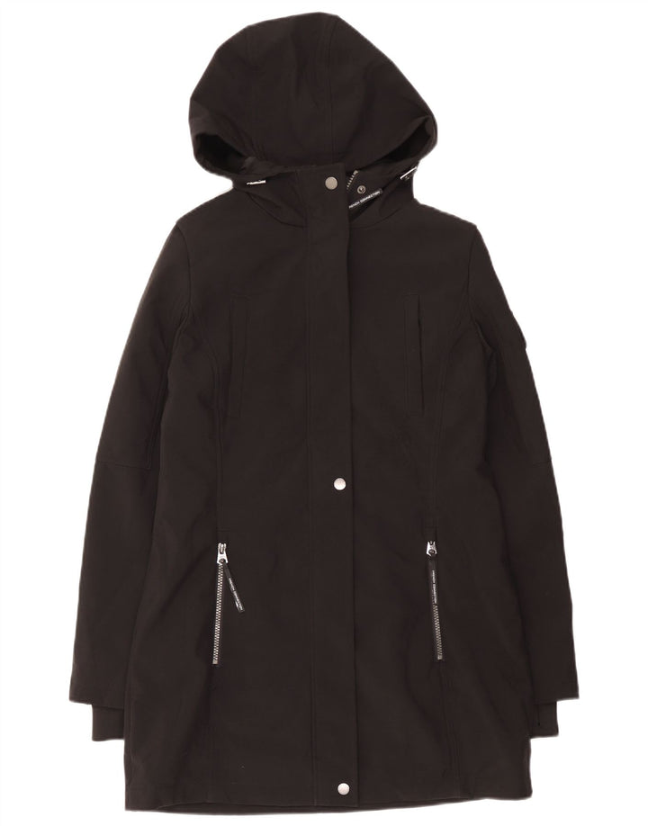 French Connection Womens Hooded Parka Jacket UK 10 Small Black