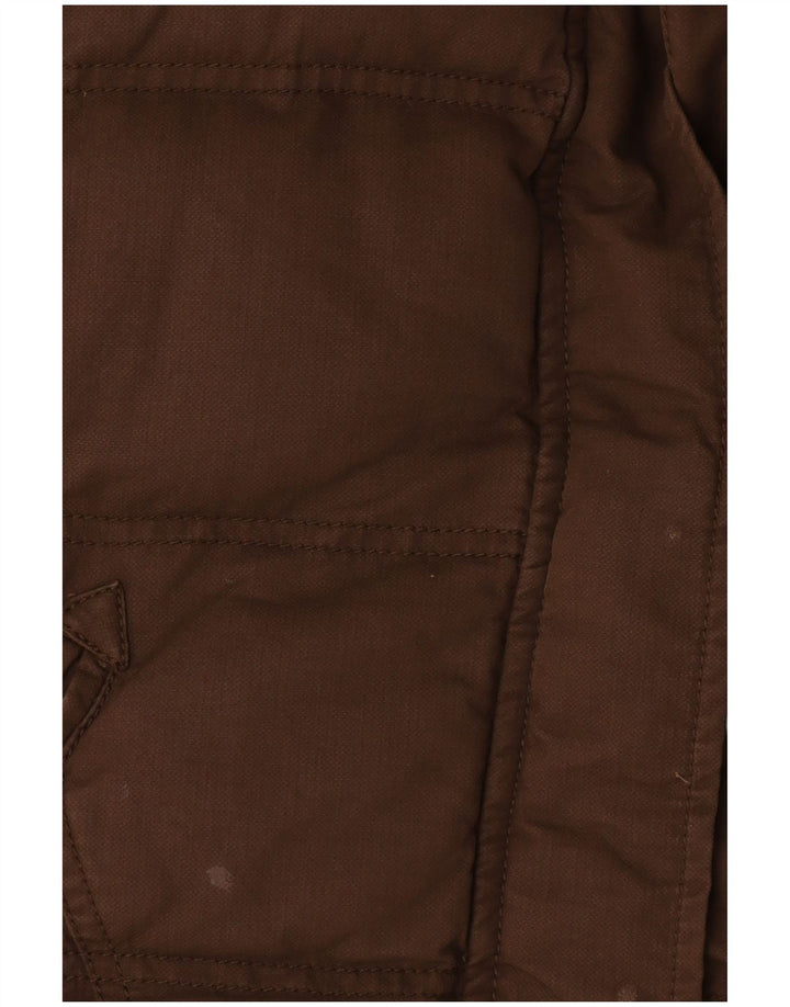 Fat Face Womens Padded Gilet UK 14 Large Brown Cotton