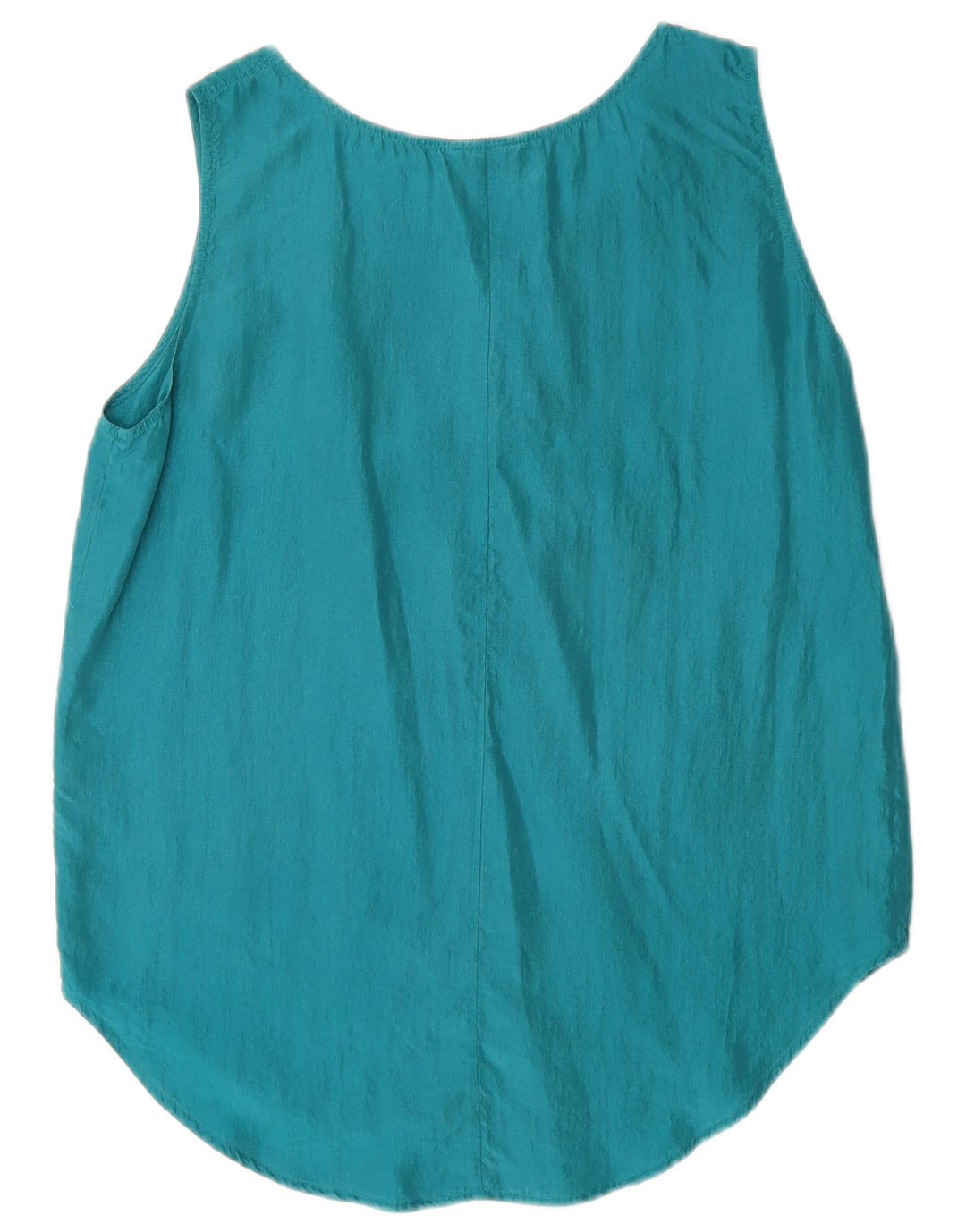 Ultimo 21 Womens Sleeveless Blouse Top IT 42 Medium Blue Silk