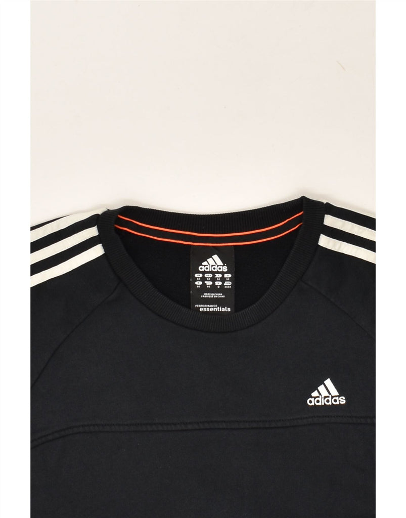 ADIDAS Mens Sweatshirt Jumper Medium Black Cotton | Vintage Adidas | Thrift | Second-Hand Adidas | Used Clothing | Messina Hembry 