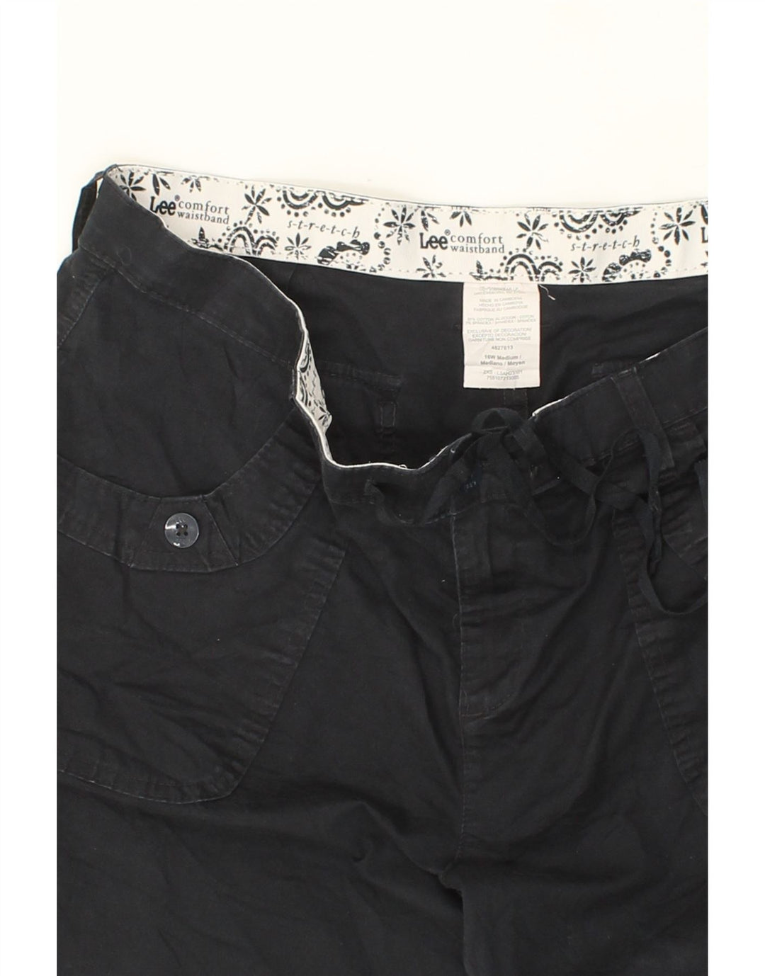 LEE Womens Casual Shorts US 16 XL W38 Black Cotton Vintage Lee and Second-Hand Lee from Messina Hembry 