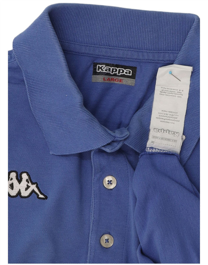 Kappa Mens Polo Shirt Large Blue Cotton