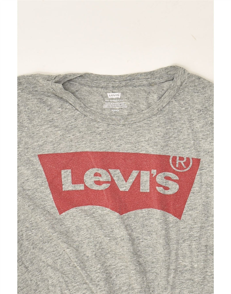 LEVI'S Womens Graphic T-Shirt Top UK 10 Small Grey | Vintage Levi's | Thrift | Second-Hand Levi's | Used Clothing | Messina Hembry 