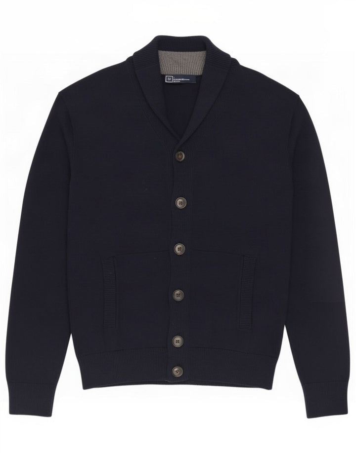 Gap Mens Cardigan Sweater Medium Navy Blue Cotton