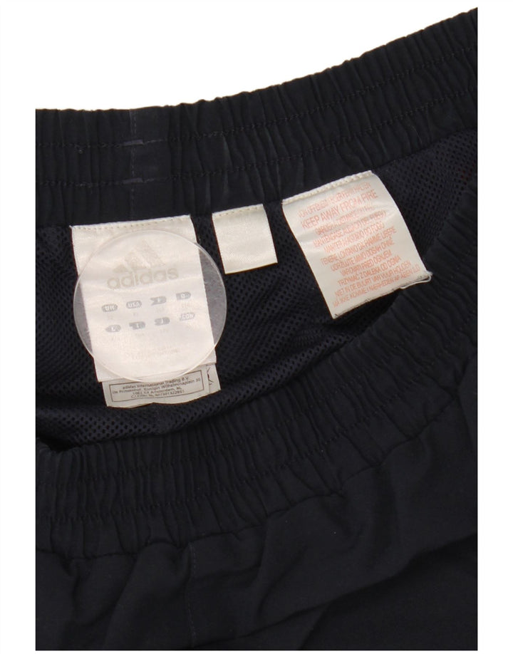 ADIDAS Boys Sport Shorts 15-16 Years Navy Blue Colourblock Polyester