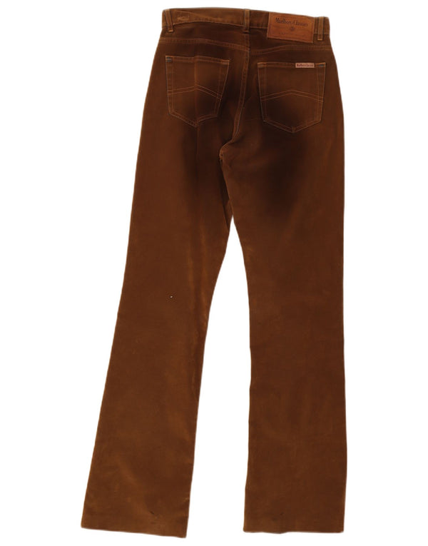 Marlboro Classics Womens Regular Fit Casual Trousers W26 L30 Brown Cotton