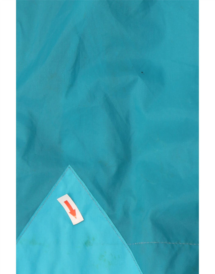 K-Way Mens Hooded Rain Jacket UK 42 XL Blue Colourblock Polyamide