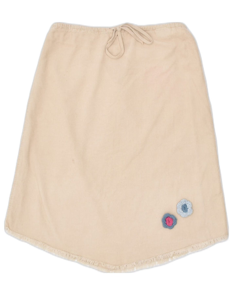 BENETTON Girls Corduroy Skirt 9-10 Years Large W26 Beige Cotton | Vintage | Thrift | Second-Hand | Used Clothing | Messina Hembry 