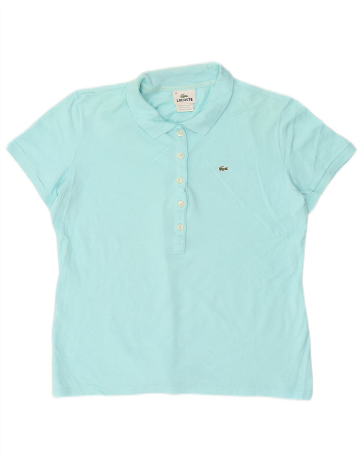 Lacoste Womens Polo Shirt Size 46 XL Blue Cotton