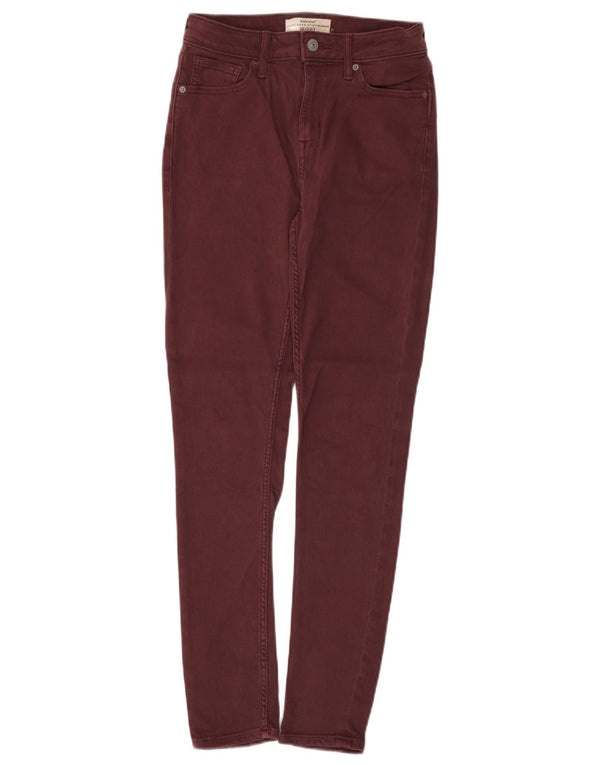 White Stuff Womens Skinny Jeans UK 8 Small W28 L29 Burgundy Cotton