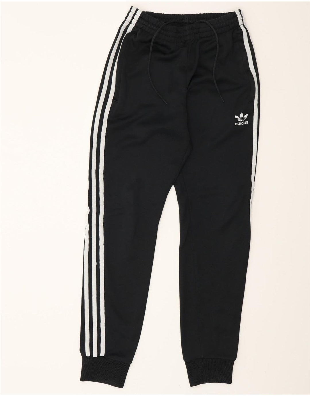 ADIDAS Womens Tracksuit Trousers Joggers UK 4 XS  Black Polyester
