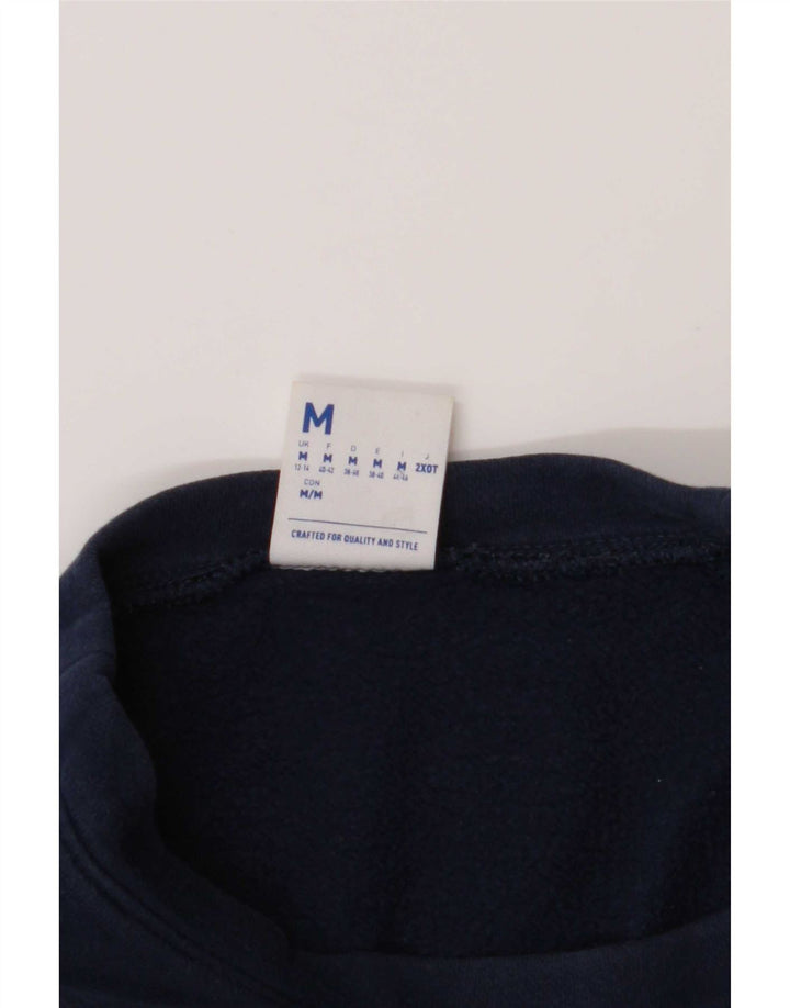 Reebok Womens Graphic Oversized Sweatshirt Jumper UK 12/14 Medium Navy Blue
