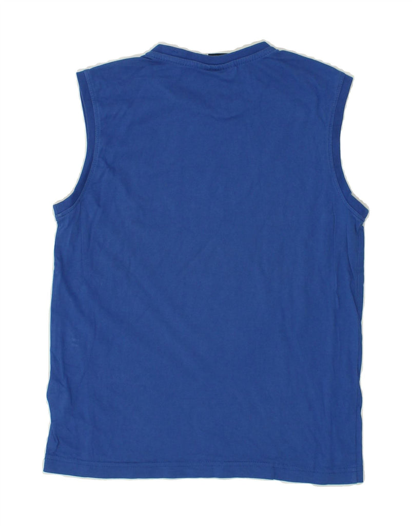 CHAMPION Boys Graphic Vest Top 11-12 Years Large  Blue Cotton | Vintage Champion | Thrift | Second-Hand Champion | Used Clothing | Messina Hembry 