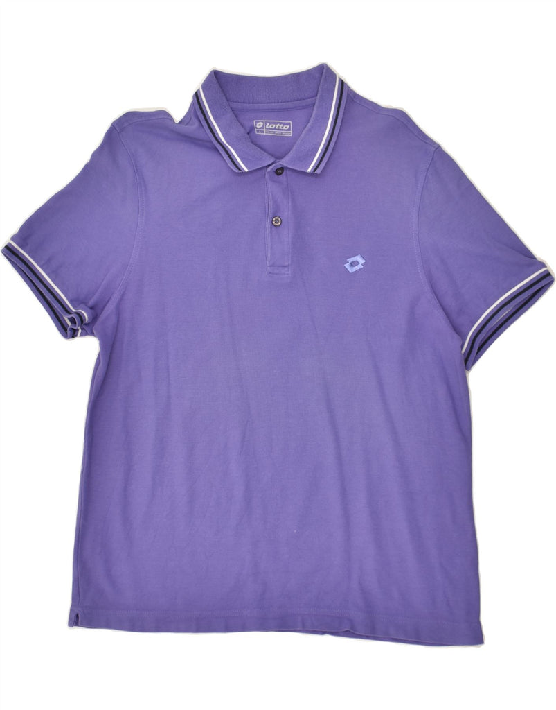 LOTTO Mens Polo Shirt Large Purple | Vintage Lotto | Thrift | Second-Hand Lotto | Used Clothing | Messina Hembry 