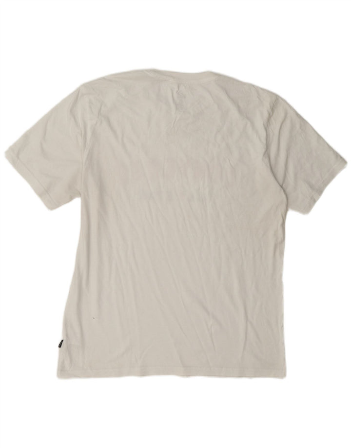Converse Mens Graphic T-Shirt Top Large White Cotton
