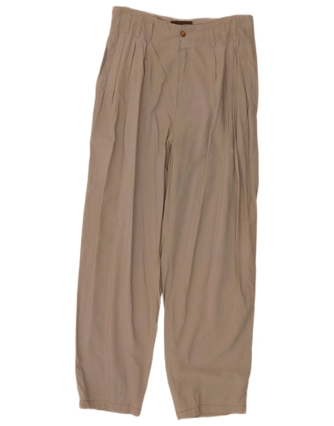 Colombus Womens Pegged Casual Trousers Medium W28 L28 Beige Viscose