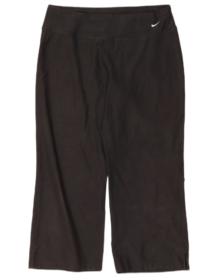 Nike Womens Capri Leggings US 8/10 Medium Black Polyester