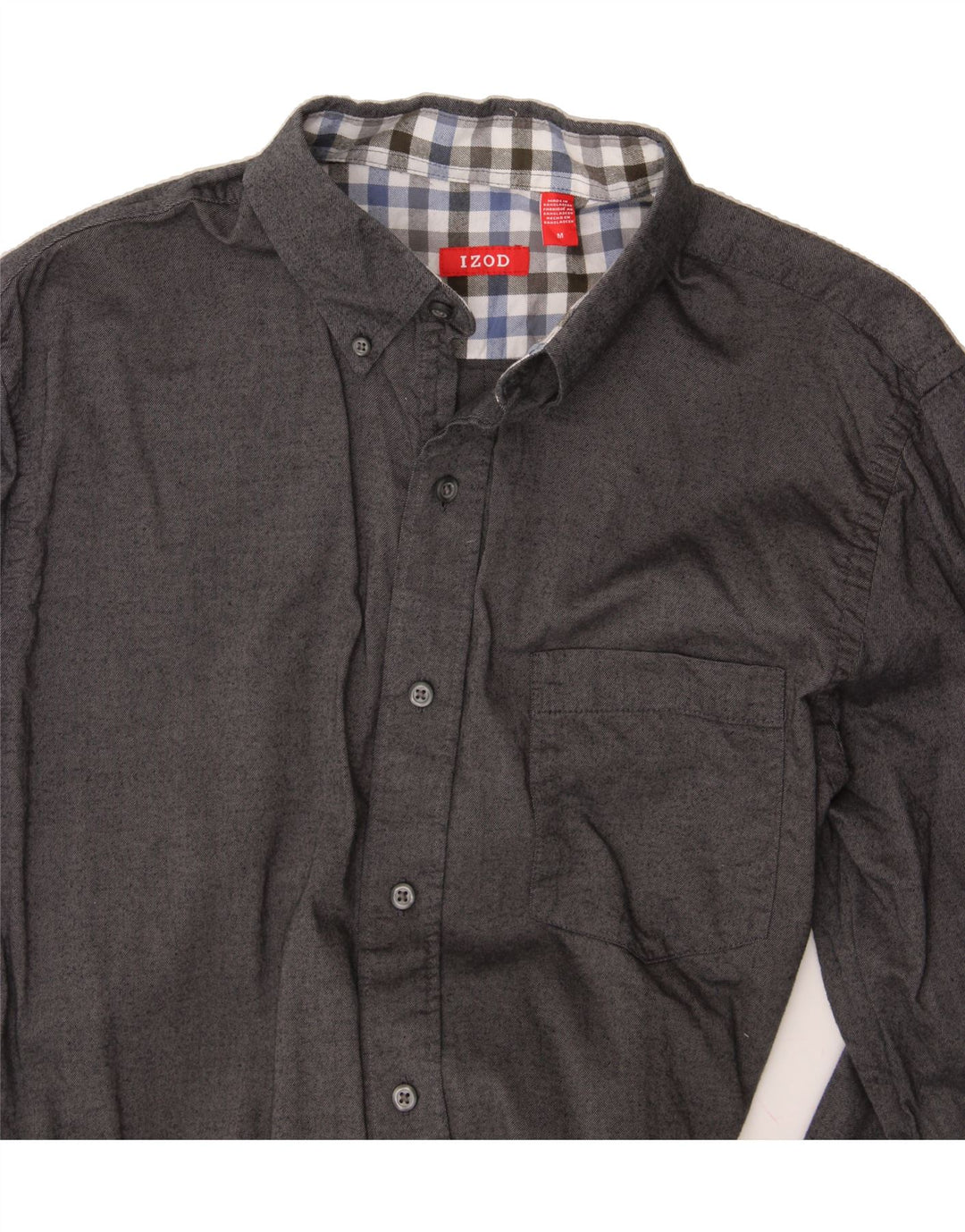 IZOD Mens Denim Shirt Medium Grey Cotton Vintage Izod and Second-Hand Izod from Messina Hembry 