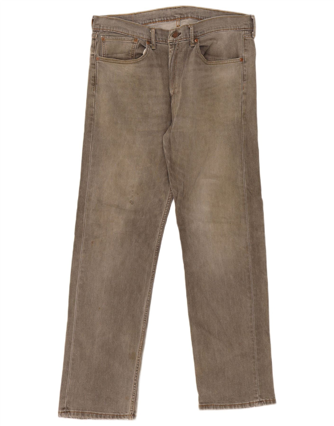 Levi's Mens 505 Straight Jeans W36 L32 Grey Cotton