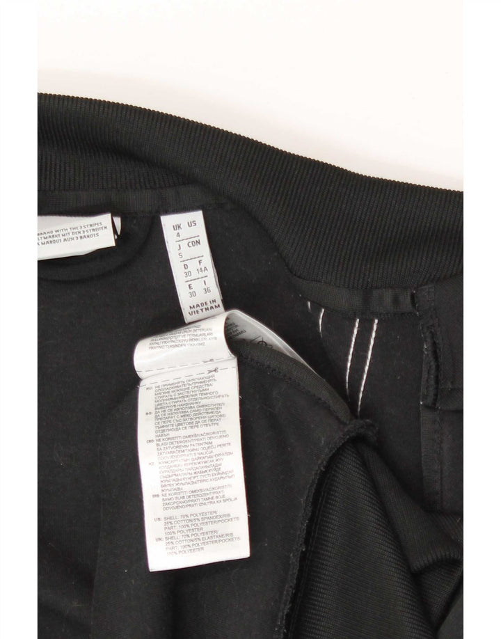 Adidas Womens Tracksuit Top Jacket UK 4 XS Black Polyester