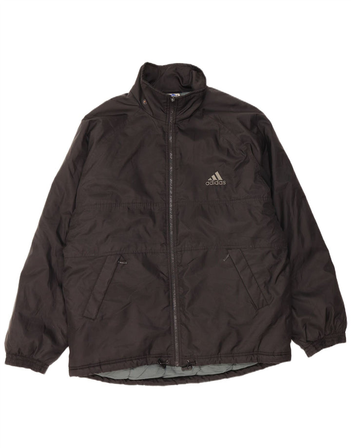 Adidas Mens Graphic Windbreaker Jacket UK 38/40 Medium Black Polyamide