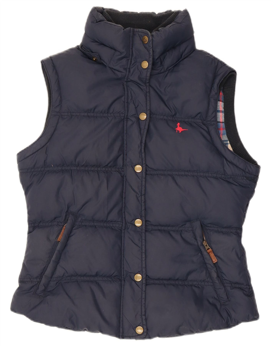 JACK WILLS Womens Padded Gilet UK 10 Small  Navy Blue Nylon
