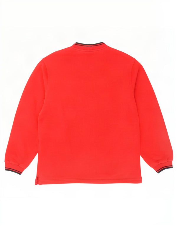 Chervo Mens Loose Fit Sweatshirt Jumper UK 32 2XS Red