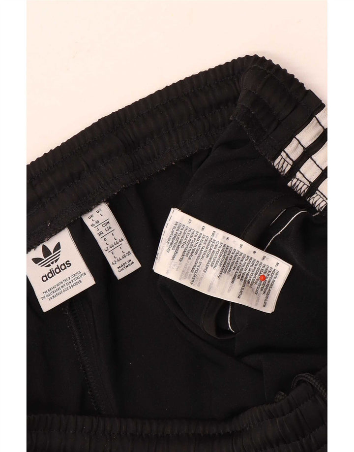 Adidas Womens Sport Shorts UK 16/18 Large  Black Polyester
