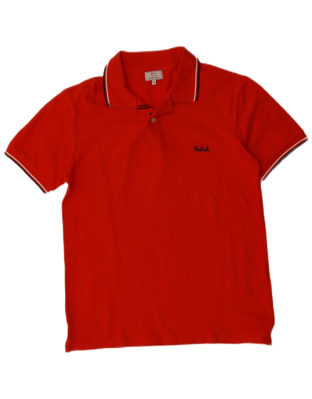 WOOLRICH Mens Polo Shirt Medium Red Cotton