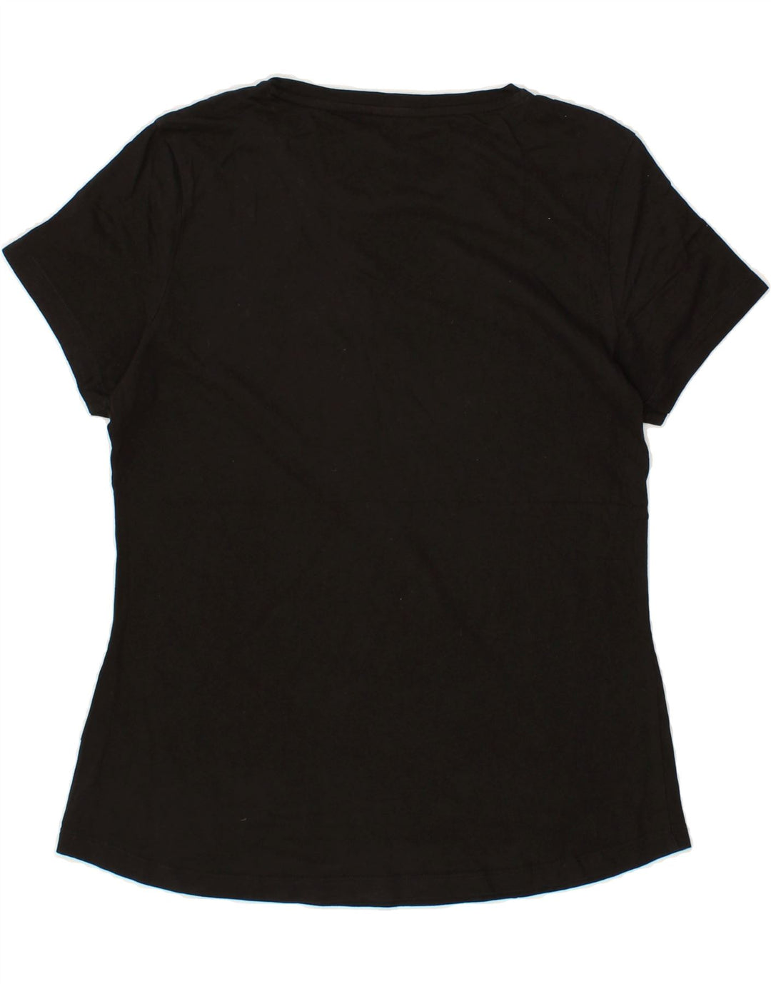PUMA Womens Graphic T-Shirt Top UK 14 Medium Black Cotton | Vintage Puma | Thrift | Second-Hand Puma | Used Clothing | Messina Hembry 