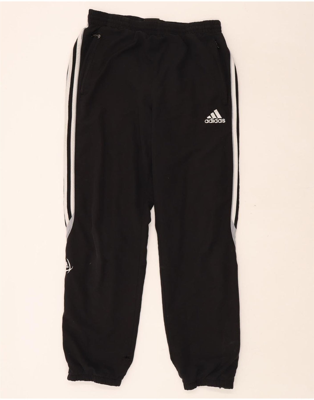 ADIDAS Mens Tracksuit Trousers Joggers XL  Black Colourblock Polyester