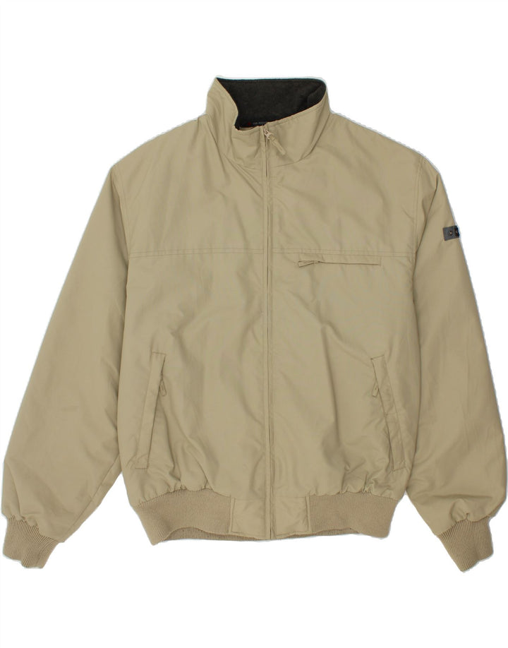 CANADIENS Mens Bomber Jacket UK 44 2XL Beige Nylon Vintage Canadiens and Second-Hand Canadiens from Messina Hembry 