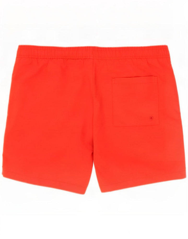 Calvin Klein Mens Graphic Swimming Shorts Small Red Polyester