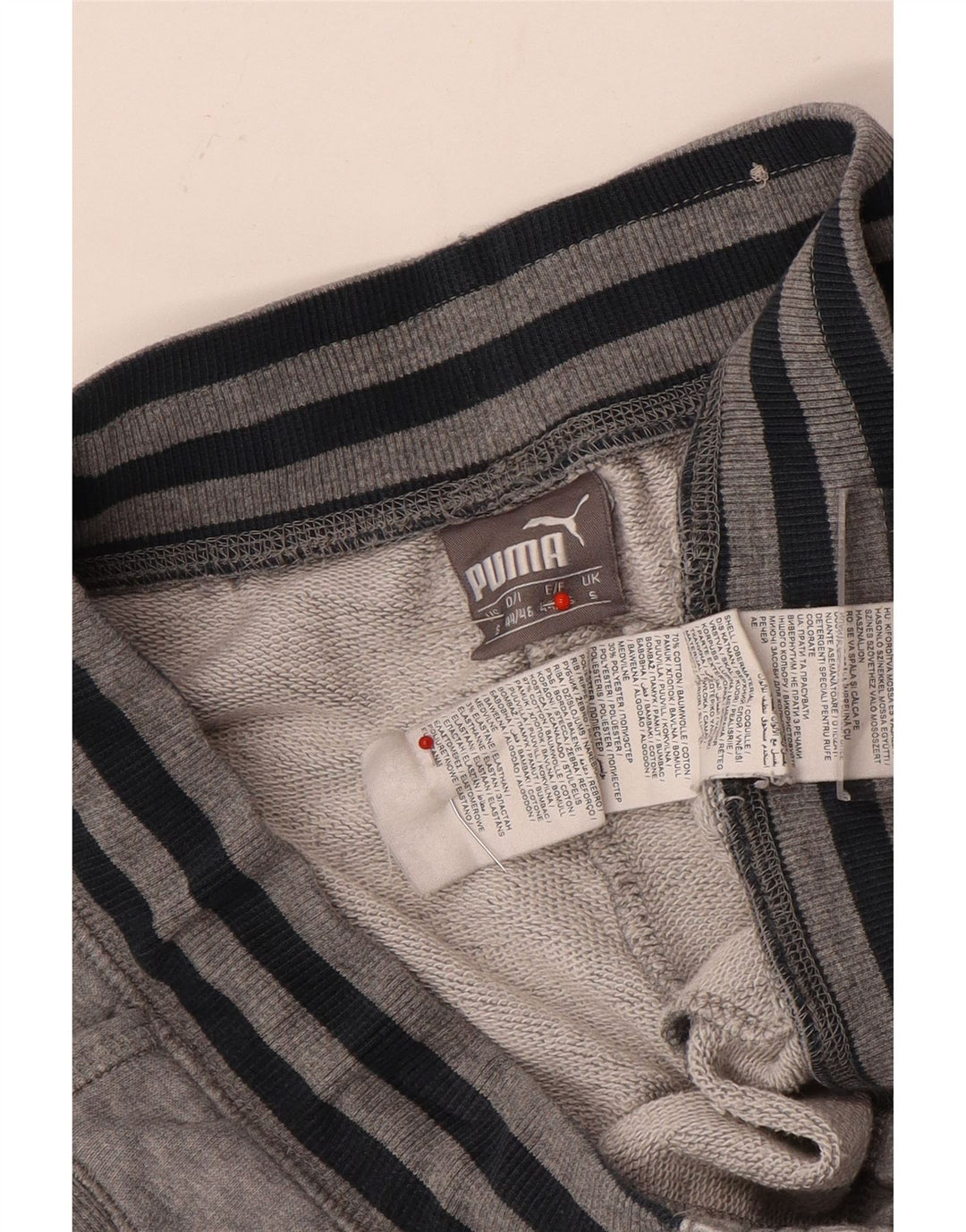 Puma Mens Graphic Sport Shorts Small  Grey Striped