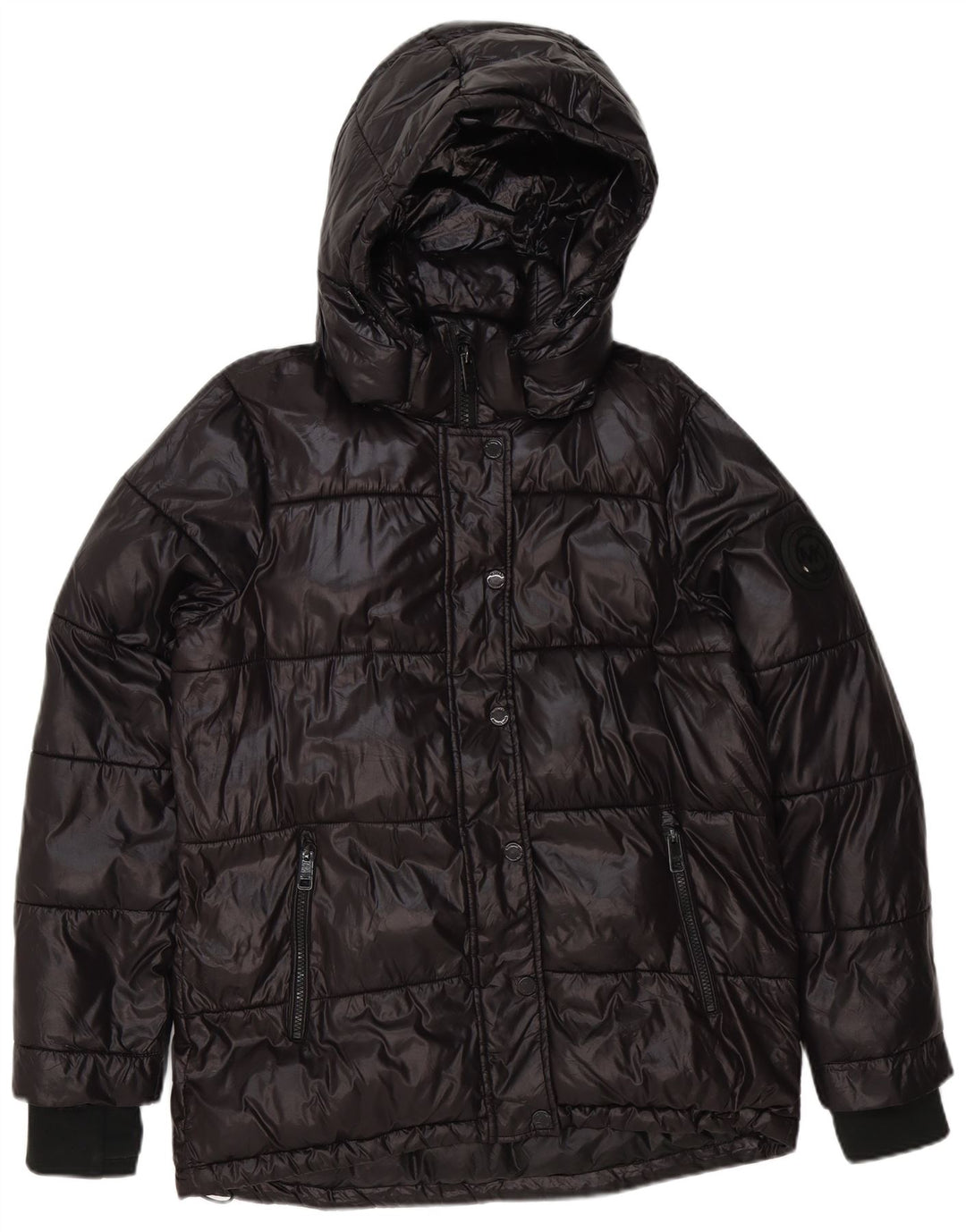 Michael Kors Mens Hooded Padded Jacket UK 38 Medium Black Polyester
