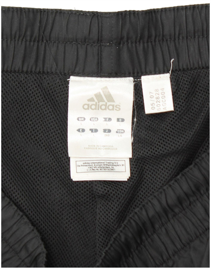 ADIDAS Mens Tracksuit Trousers Joggers Large  Black Polyester