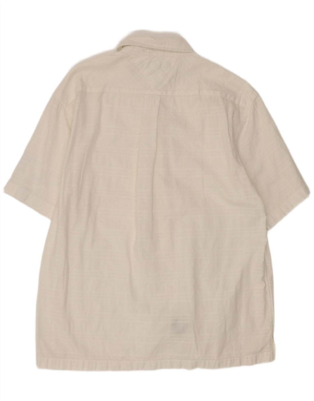 Tommy Hilfiger Mens Short Sleeve Shirt Medium White Check Cotton