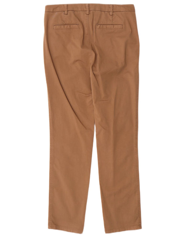Benetton Womens Slim Chino Trousers UK 10 Small W30 L29 Beige Cotton