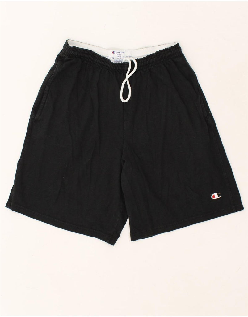 CHAMPION Mens Sport Shorts Small Black Cotton | Vintage Champion | Thrift | Second-Hand Champion | Used Clothing | Messina Hembry 