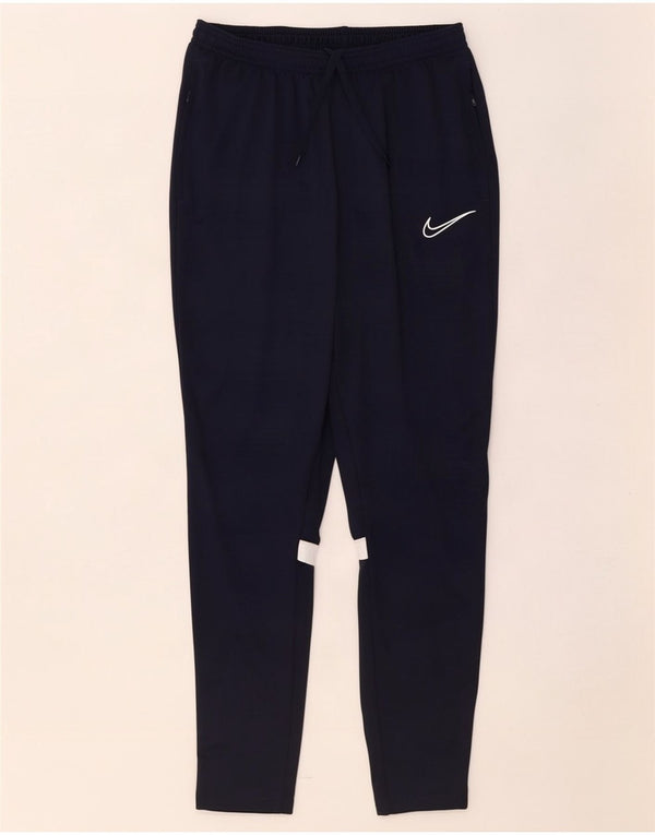 Nike Mens Dri Fit Tracksuit Trousers Large Navy Blue Colourblock Polyester