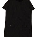 Zara Womens Shift Dress UK 16 Large Black Pinstripe
