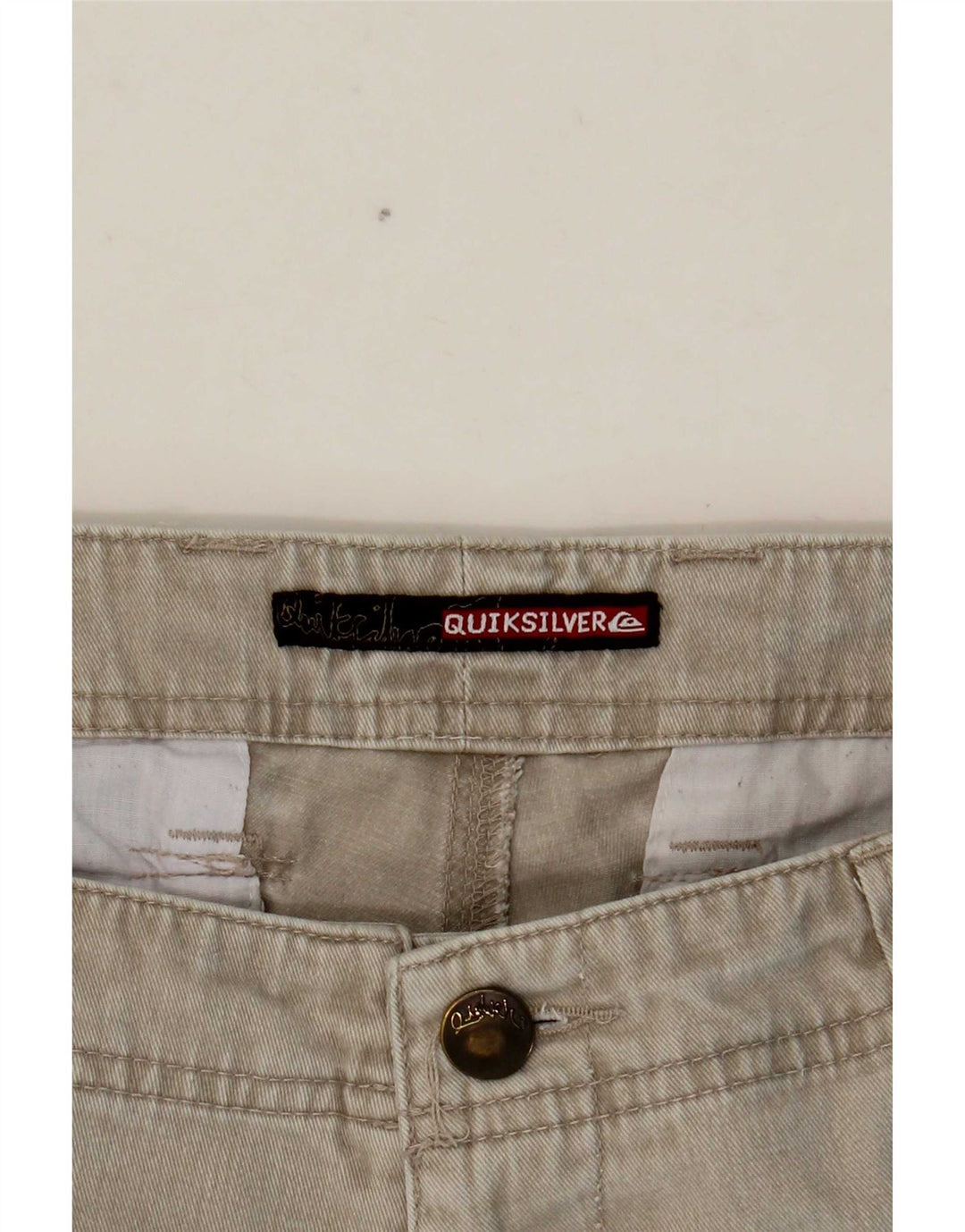 Quiksilver Mens Graphic Chino Shorts W35 Large Beige