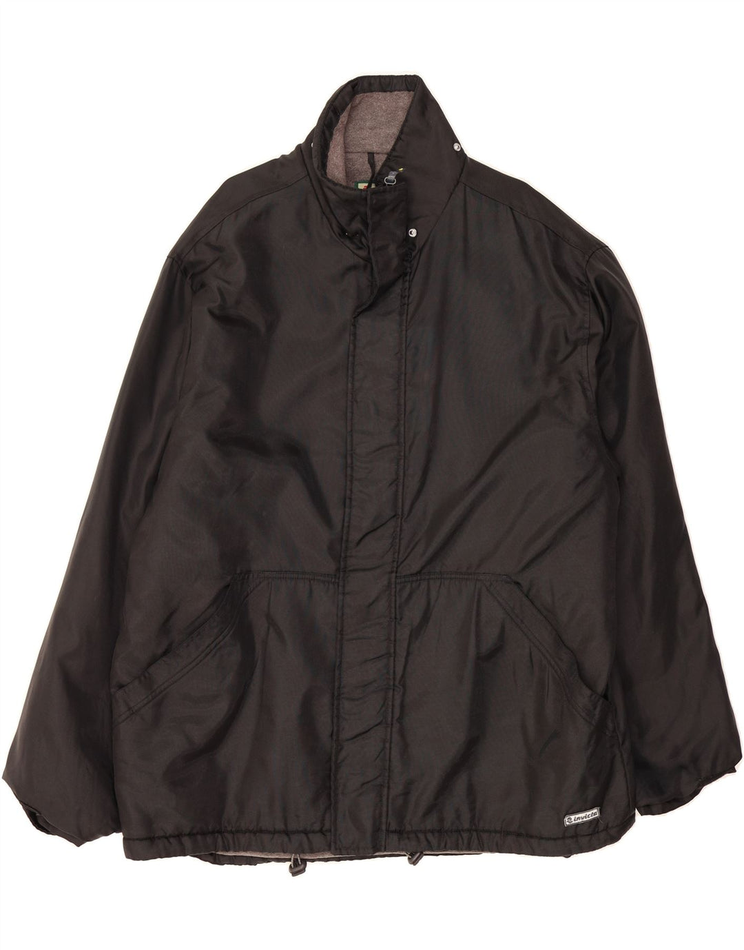 INVICTA Mens Windbreaker Jacket UK 42 XL Black Polyamide Vintage Invicta and Second-Hand Invicta from Messina Hembry 