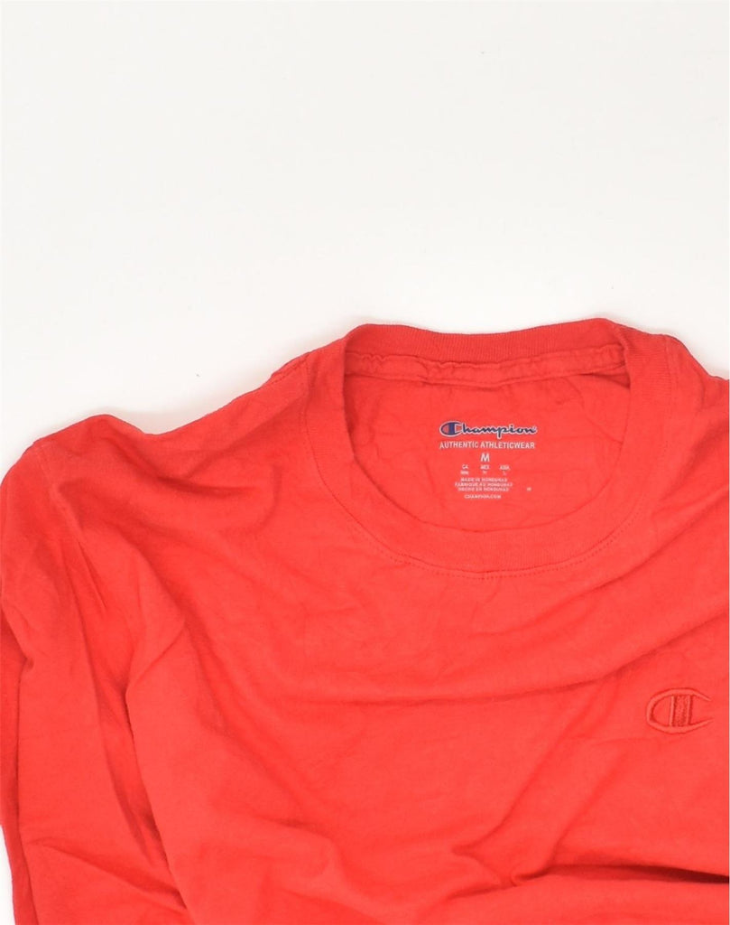 CHAMPION Mens Top Long Sleeve Medium Red Cotton | Vintage Champion | Thrift | Second-Hand Champion | Used Clothing | Messina Hembry 