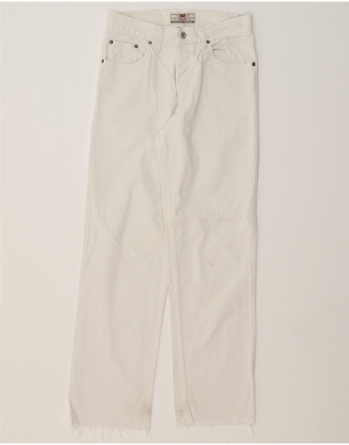 LEVI'S Womens Straight Jeans W29 L28  White Cotton Vintage Levi's and Second-Hand Levi's from Messina Hembry 