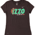 NIKE Womens Izzo Graphic T-Shirt Top UK 14 Large Black Polyester