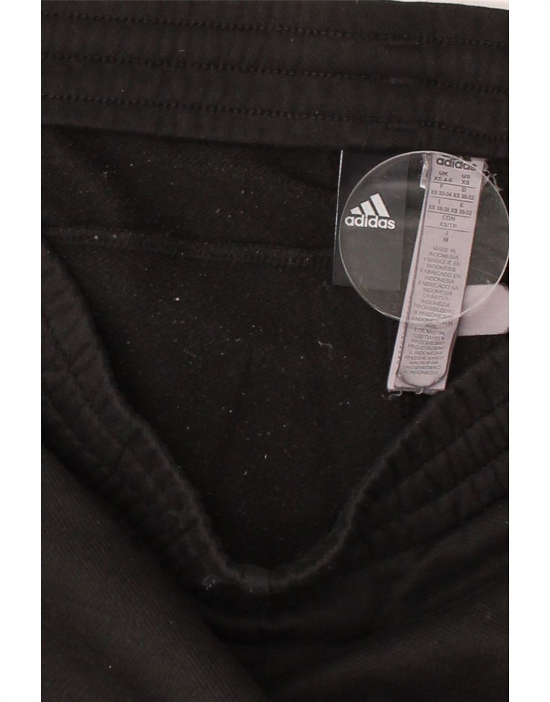 ADIDAS Womens Tracksuit Trousers UK 4/6 XS Black Polyester Vintage Adidas and Second-Hand Adidas from Messina Hembry 